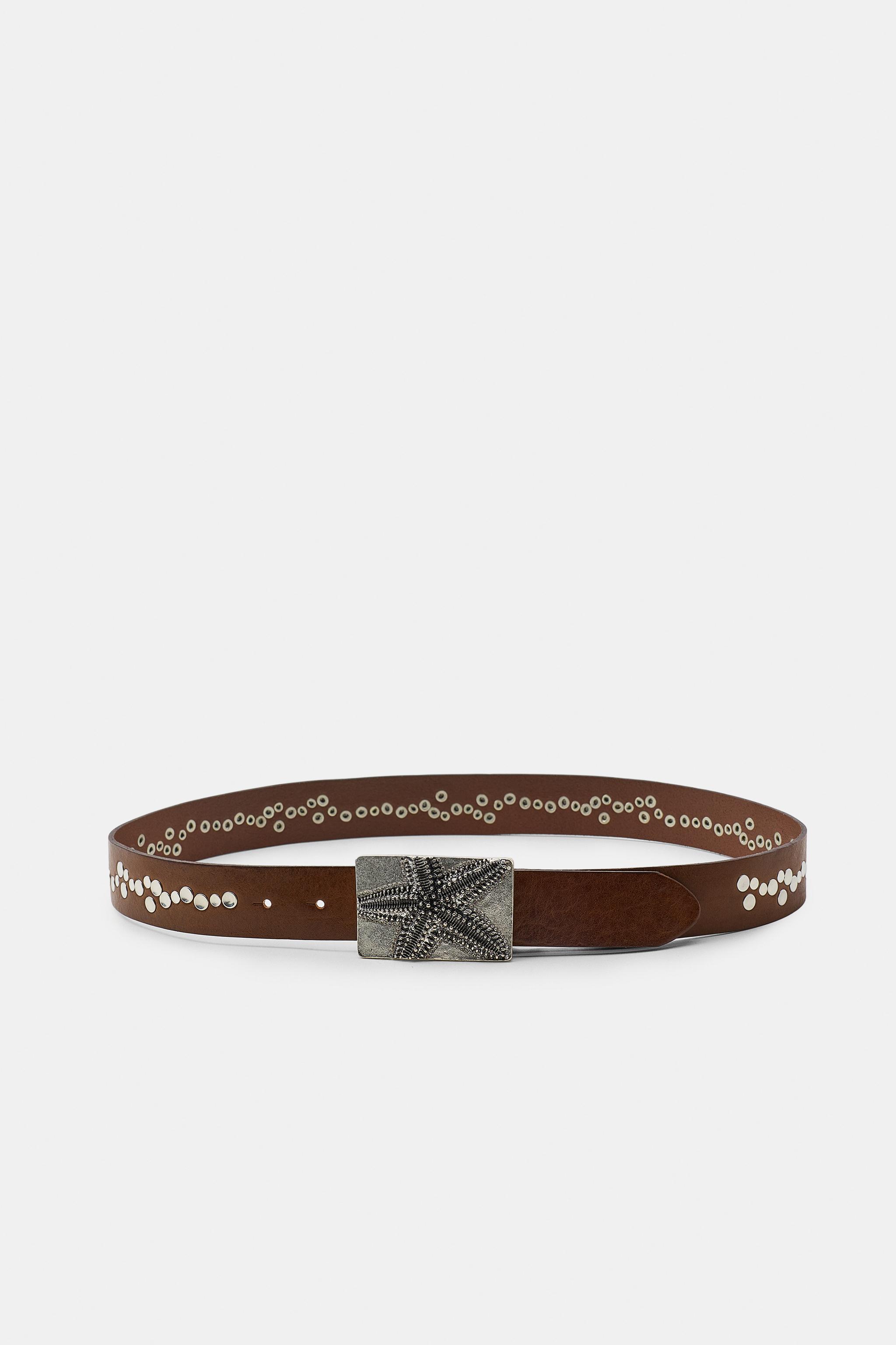 100% LEATHER STARFISH BELT